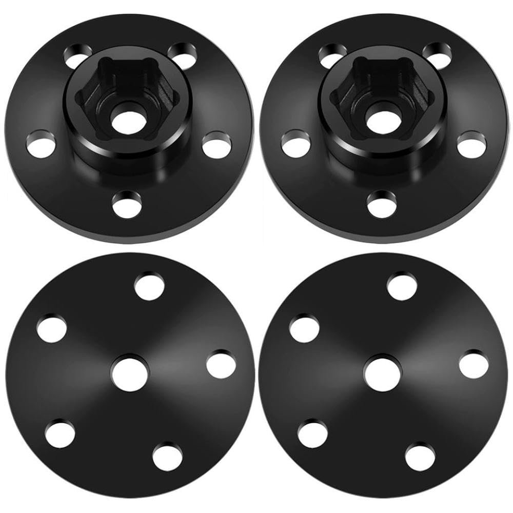 4Pcs 12mm Aluminum Wheel Hex Hub Adapters Compatible with 1 10 Scale 4x4x4 RC Upgrade Parts Compatible with Clod Buster Type Models