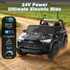 24V 2 Seater Ride on Car Licensed Chevrolet Colorado, Electric Car w/Remote Control, 4200W Motors, 4WD/2WD, Rear Storage, Music, Ride on Toys for Big Kids Aged 3-8, Black view 4