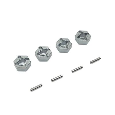 16101 16102 16103 16104 16106 16201 12mm Metal Wheel Hex Hub Adapter Compatible with 1 16 Scale RC Car Models Compatible with Various RC Vehicles Upgrade Parts Accessories(Grey)