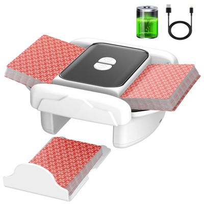 Card Shuffler with Removable Tray, 2025-Upgrade Rechargeable Automatic Playing Card Shufflers Machine for 1-2deck, Automatic Stop, Quick Shuffler, No Card Jams, Low Noise, Fit for Poker,UNO,Bridge