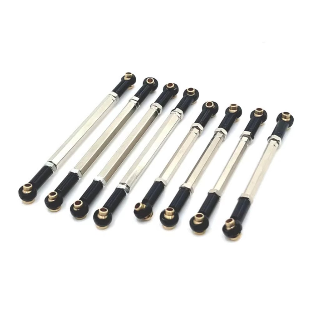Compatible with MN128 MN86 MN86S MN86K MN86KS for MN 1/12 RC Car Upgrade Parts Accessories 8pcs Metal Link Rod Pull Rod Linkage Set RC Assortment(Black)