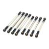 Compatible with MN128 MN86 MN86S MN86K MN86KS for MN 1/12 RC Car Upgrade Parts Accessories 8pcs Metal Link Rod Pull Rod Linkage Set RC Assortment(Black) view 1