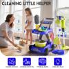 Siwuoke Kids Cleaning Toy Set, Educational Pretend Play Cart with 29 Pcs, Detachable Housekeeping Tools for Toddlers view 2