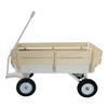 Heavy Duty Steel Frame Radio Flyer Wagon with 10" All-Terrain Air Tires & Wooden Side Panels, Wooden Wagon 176LB Capacity, Foldable Utility Cart for Gardening, Outdoor Toys (White) view 1