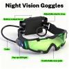 Wokyo 2 Pack Spy Night Vision Goggles with Flip-Out LED Lights, Spy Gear Adjustable LED Night Green Lens Glasses for Outdoor Activities Skying to Protect Eyes view 3