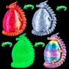 dikale 4 Packs 3D Printed Toy Dragon Eggs with 2 Articulated Dragons Inside, Christmas Easter Stocking Stuffers Fantasy Decor Fidget Toys, Classroom Prize Supplies Gifts, 4 Silk Colorful Set view 1