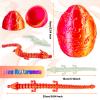 dikale 4 Packs 3D Printed Toy Dragon Eggs with 2 Articulated Dragons Inside, Christmas Easter Stocking Stuffers Fantasy Decor Fidget Toys, Classroom Prize Supplies Gifts, 4 Silk Colorful Set view 2