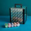 (1000pcs) Texas chip Box 10 chip Racks Portable Thickened Acrylic Transparent chip Box, Multiple Denominations view 4