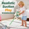 VARANO 3-in-1 Kids Vacuum that Really Works, Toddler Toy Vacuum Cleaning Set for Children Aged 3+, Fun Kids Working Toy Vacuum Cleaner with Working Suction for Realistic Play (Green) view 2