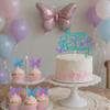13 Pcs Butterfly Cake Topper Set Blue Purple Glitter Cake Decor 3D Butterfly Cake Decorations for Baby Shower Boys Girls Birthday Party Supplies view 2