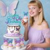 13 Pcs Butterfly Cake Topper Set Blue Purple Glitter Cake Decor 3D Butterfly Cake Decorations for Baby Shower Boys Girls Birthday Party Supplies view 3
