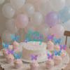 13 Pcs Butterfly Cake Topper Set Blue Purple Glitter Cake Decor 3D Butterfly Cake Decorations for Baby Shower Boys Girls Birthday Party Supplies view 4