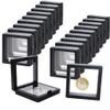20Pcs Floating Frame Display CaseBSELUTNGY 3D Floating Display Case 2.76 Inches Black is Perfect for Preserving and Displaying Jewelry, Coins, Badges, Specimens and Various Collectible view 1