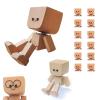 Shaking Wooden Man Figurine - Handmade Magnetic Expressions Wooden Doll with Shaking Feet, Funny Car Dashboard Ornament & Desktop Decor, Creative Home Office Gift for Adults Kids (with 12 Expressions) view 1