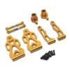 For SCY 16106 1620116101 16102 16103 16104 1/16 Metal Front For Swing Arm Steering Cup Connecting Rod Set RC Car Parts Accessories Replacement RC Car Upgrade Part(Yellow) view 1