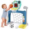 AIGIMU Toddler Sports Toys, 3-in-1 Toddler Basketball Hoop Soccer Golf Activity Center, Basketball Hoop for Kids 1-3,1 2 3 Year Old Boys Girls Toy, Montessori Toys for Toddlers & Baby view 1