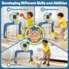 AIGIMU Toddler Sports Toys, 3-in-1 Toddler Basketball Hoop Soccer Golf Activity Center, Basketball Hoop for Kids 1-3,1 2 3 Year Old Boys Girls Toy, Montessori Toys for Toddlers & Baby view 2