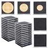 AHANDMAKER 50 Pcs Clear Square Silver Dollar Coin Snap Holders Coin Collection Case of 10 Size with Adjustable Gasket for Collectors American Silver Eagle Liberty Coins JFK Half Dollar view 1