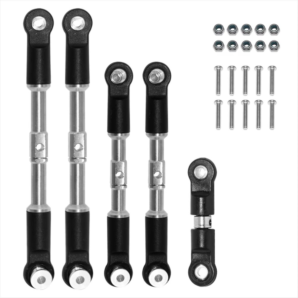 Compatible with Arrma for Infraction for Limitless for Felony 1/7 1/8 Rc Car Upgrade Parts Pull Rods Rotating Shaft Tie Rod Set RC Assortment