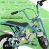 24V Kid Electric Dirt Bike, 250W Off-Road Bike Motocross, 13.6MPH Fast Speed, Powerful Motorcycle for Kids, Metal Suspension & Faux Leather Seat, Dirt Bikes for Kids 10-14 Age (Green) view 4