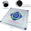 Bellyrich Mahjong Mat, Non-Slip Noise Reduction Card Game Mat with Carrying Bag, Waterproof Table Mat for Mahjong/Poker/Board Games/Dominoes, Sky Blue, 32.4x32.4 Inch view 2