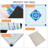 Bellyrich Mahjong Mat, Non-Slip Noise Reduction Card Game Mat with Carrying Bag, Waterproof Table Mat for Mahjong/Poker/Board Games/Dominoes, Sky Blue, 32.4x32.4 Inch view 4