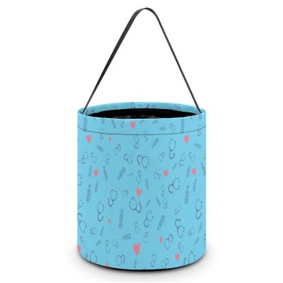 Lbacwy Nurse Medical Theme Bucket Trick Or Treat Candy Tote Bags Food Box for Halloween Party Decoration