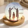 Personalized Video Photo Player - 2.7 Inch Crystal Ball with Digital Display, Upload Your Videos & Pictures, Custom Light Up Gift for Anniversary, Birthday, Wedding (Black) view 4