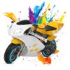 49cc Kids Dirt Bike, Gas Powered 2 Stroke Pocket Bike Mini Motorcycle for Kids, Racing Max Speed 20Mph, Dual Headlights, Dual Brake (Yellow) view 1