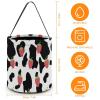 Lbacwy Strawberry Cow Bucket Trick Or Treat Candy Tote Bags Food Box for Halloween Party Decoration view 2