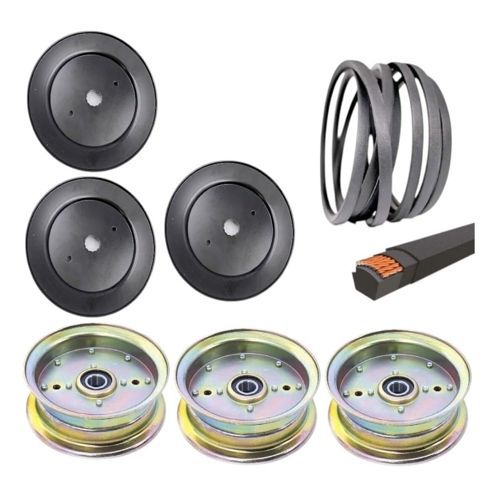 Automotive Replacement PartsComplete 52" Deck Pulley Belt Kit For Husqvarna MZ5225 MZ5226 / 52" Deck Pulley Mod-H89H-3740