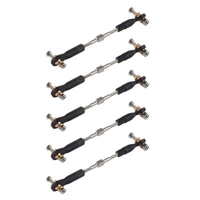 5PCS Connection Rods M3xL50mm Push-Pull Rod with Ball Head for Model Airplanes Fixed-Wing Aircraft (Ball Head with Double Cup)