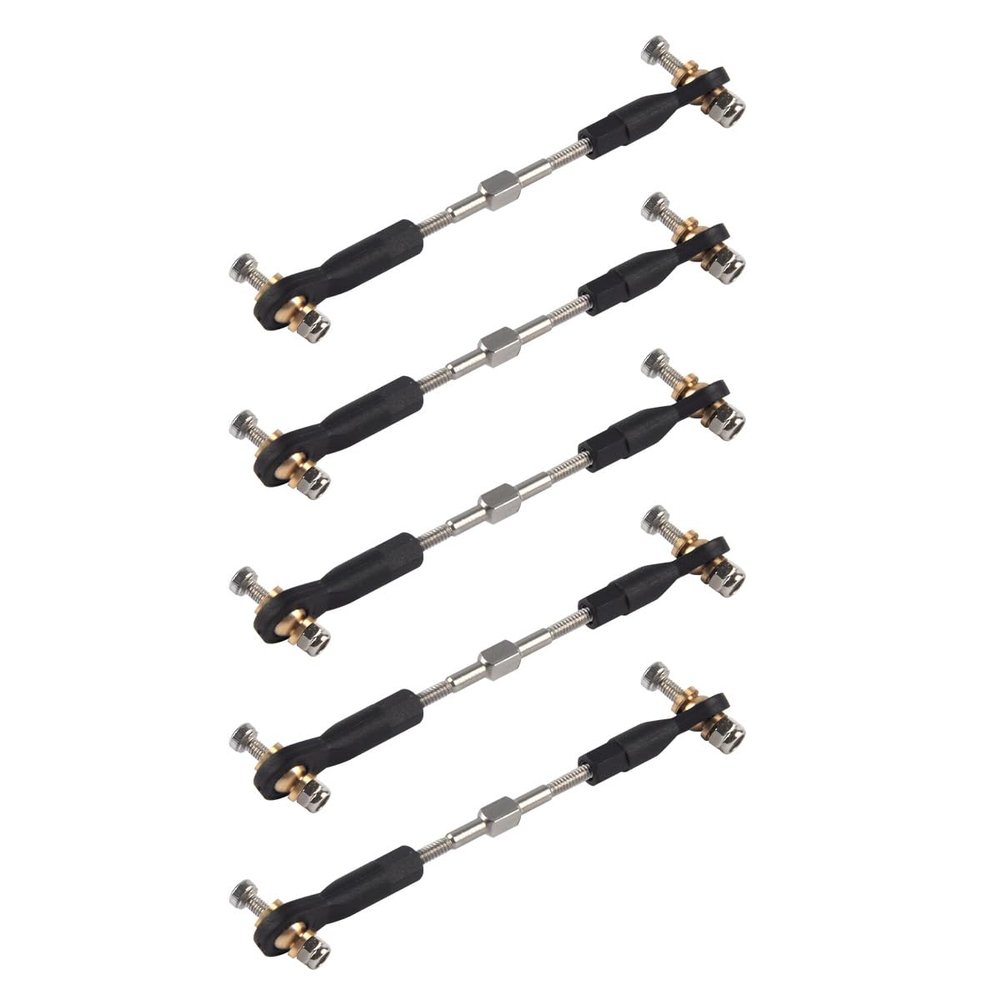 5PCS Connection Rods M3xL50mm Push-Pull Rod with Ball Head for Model Airplanes Fixed-Wing Aircraft (Ball Head with Double Cup)