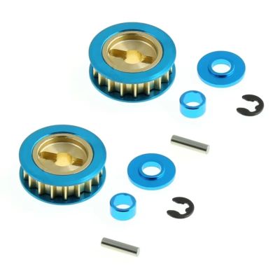 RC Car Accessories Compatible with Tamiya XV-01 TA06 1/10 RC Car Upgrades Parts Replacement Accessories 2PCS Metal Pulley 18T 300054450