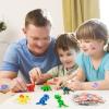 6PCS 3D Printed Dinosaurs with 20 Dinosaur Stickers, Valentine's Day Gift Dinosaurs Toys for for Kids 3 5 7 9, 3D Dragon Surprise Fidget Toys Autism ADHD Stress Relief, Home Decor view 2