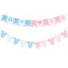 2pcs Pink and Blue Boy Or Girl Banner Baby Shower Gender Reveal Banner Photo Props Baby Clothes Decorations with Pink Blue Hearts for Girl Boys Gender Reveal Party Decorations Supplies view 1