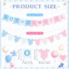 2pcs Pink and Blue Boy Or Girl Banner Baby Shower Gender Reveal Banner Photo Props Baby Clothes Decorations with Pink Blue Hearts for Girl Boys Gender Reveal Party Decorations Supplies view 3