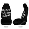 Stay Strong The Storm Wil Pass Cute Car Seat Covers Universal Fit Auto Front Seat Protector Interior Accessories view 3