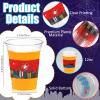100Pcs Spider Web Birthday Party Decorations Cups, 12 OZ Disposable Plastic Drinking Cups Hot Cold Drink Wine Coffee for Home Sports Birthday Christmas Themed Holiday Party Supplies Favors view 3