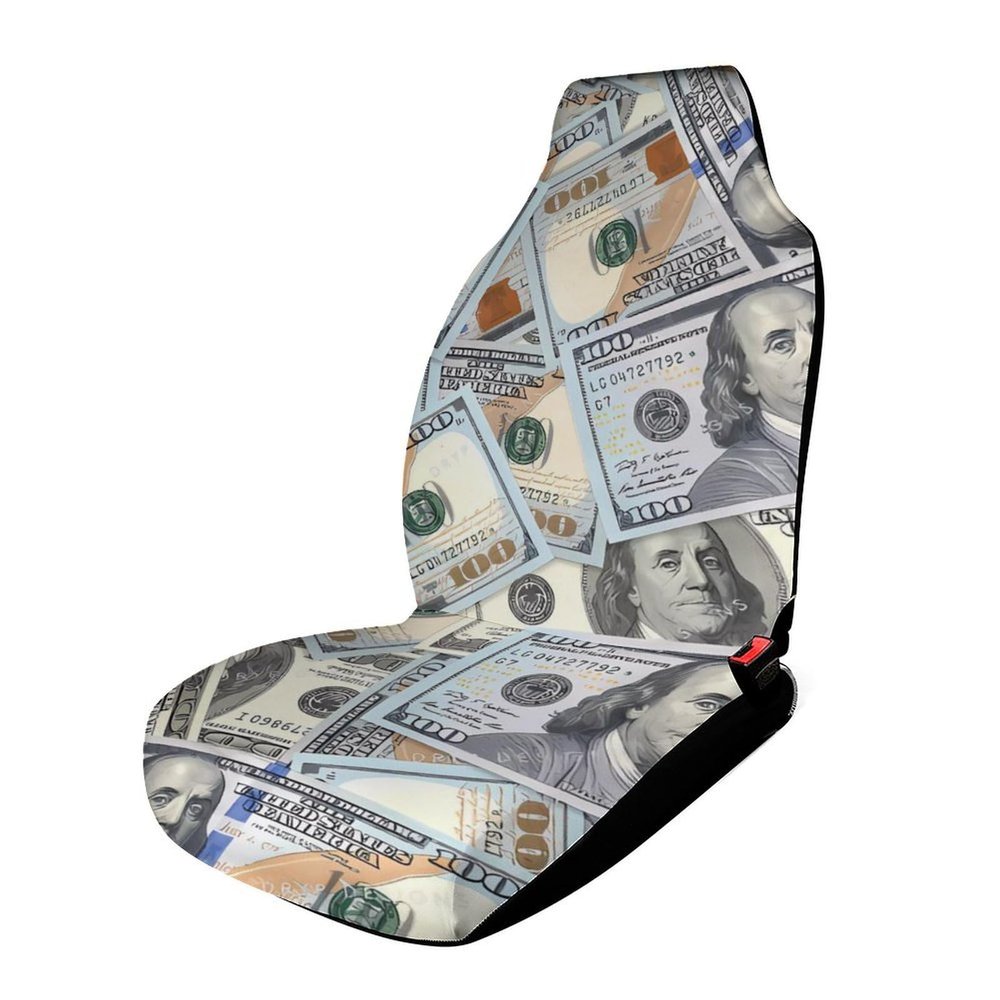 100 Dollar Bills Cute Car Seat Covers Universal Fit Auto Front Seat Protector Interior Accessories
