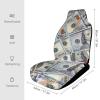100 Dollar Bills Cute Car Seat Covers Universal Fit Auto Front Seat Protector Interior Accessories view 2