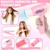 KUBUSFLY 44Pcs Hair Styling Doll Head Toys for Girls, Kids Makeup Hair Salon Pretend Play Styling Kit with Hairdryer, Straightener, Beauty Hair Toy Christmas Birthday Gift for Toddler Girls 3 4 5 6+ view 3
