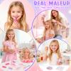 KUBUSFLY 44Pcs Hair Styling Doll Head Toys for Girls, Kids Makeup Hair Salon Pretend Play Styling Kit with Hairdryer, Straightener, Beauty Hair Toy Christmas Birthday Gift for Toddler Girls 3 4 5 6+ view 4