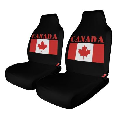 Canada Flag Cute Car Seat Covers Universal Fit Auto Front Seat Protector Interior Accessories