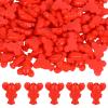 100 Pcs Mini Resin Lobster, Red Little Miniature Crayfish Figurines Tiny Sea Creature Figures Models for Micro Landscape Desktop Decor Party Photo Props Ocean Crafts Doll Toy Gift Decorations view 1