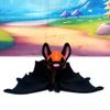 3D Printed Articulated Poseable Cinderbat for Halloween Decor, 2" Black and Orange Spooky Bat Fidget Toy, 3D Printed Trick or Treat Bat AB001-BO view 4