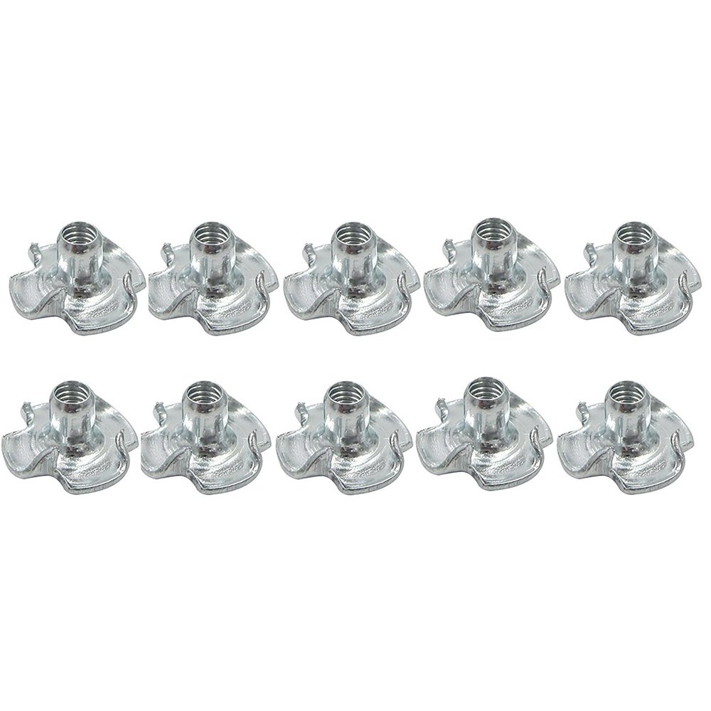 10PCS Four-Prong T-Nuts M2 M3 M4 M5 M6 Metal Anti-Slip Claw Nuts RC Gas Boat Oil Boat DIY Model Accessories(M3)