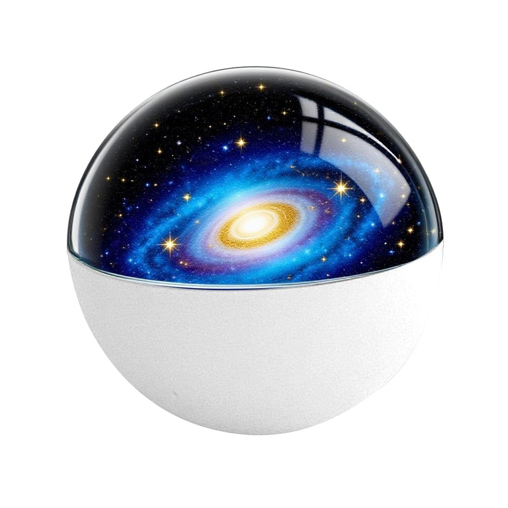 Crystal Ball Video Player, 3D Ultrasonic Crystal Ball Personalized Sphere with Photos and Lights, Perfect for Couples, Pets, and Cherished Memories (White)