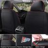 BYXN Car Seat Covers for Jeep Wrangler 2000-2026,Breathable Nappa Leather Car Seat Protector,Front Seat Cover with Pillow Automotive Seat Cushion with Airbag Compatible(Front Seats,Black-Red) view 3
