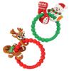 2 PCS Christmas Teething Ring Toys, Silicone Baby Teether Chew Toys for Newborns Infants Toddlers, Girl and Boy Christmas Stocking Stuffer Party Favors Gifts view 1